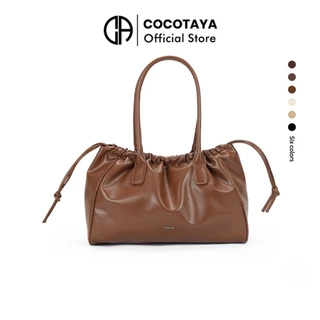 COCOTAYA -Bag กระเป๋าถือPU สุภาพสตรียกทรง ความจุมากกระเป๋าถือแบบโท้ต