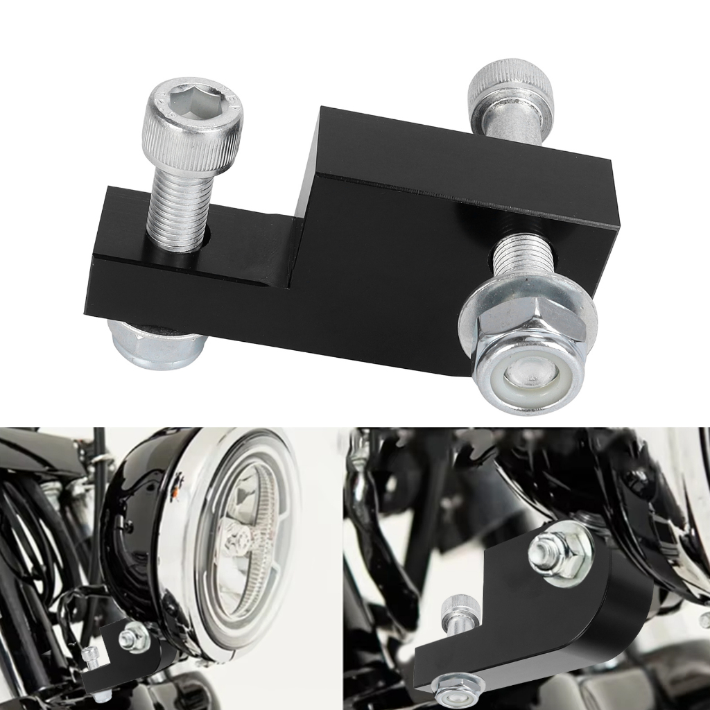 ไฟหน้ารถจักรยานยนต์ Extension Block Kit สําหรับ Harley Dyna Super Glide FXDF FXDB FXDWG 39-49 มม.ส้อมไฟหน้า Relocation Bracket