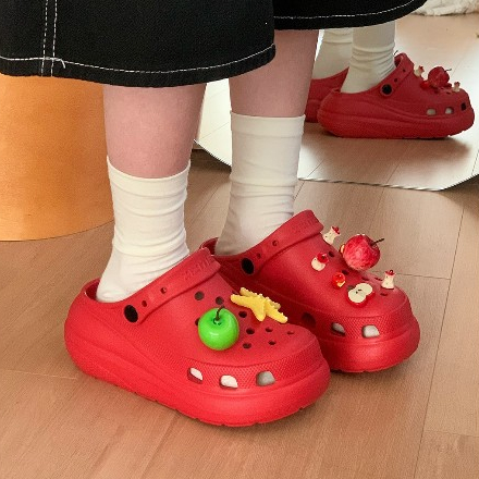 XIXITIAO รองเท้าแตะรองเท้าแตะเพิ่มความสูงน่ารัก Soft Sole หญิงแฟชั่นสไตล์ใหม่ฤดูร้อน EVA กลางแจ้ง