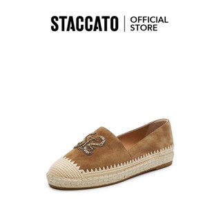 Staccato Women's Espadrille Loafers สลิปออน รองเท้าส้นตึก รอ…