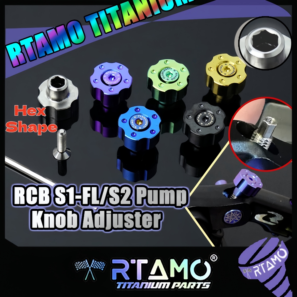 RTAMO ไทเทเนียม Gr5 ตัวปรับลูกบิด Fit สําหรับ RCB S1-FL ปั๊ม แครชเปอร์ช S2 ซีรีส์