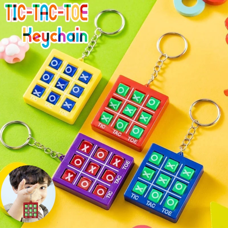 1/4pcs Tic Tac Toe พวงกุญแจเกมเด็กของเล่นเพื่อการศึกษาวันเกิดโปรดปรานสําหรับแขก Goodie กระเป๋า Pinata ฟิลเลอร์ห้องเรียนรางวัล