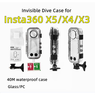 กรณีที่มองไม่เห็นสําหรับ Insta360 X3 X4 X5 ฝาครอบกันน้ําสําห…