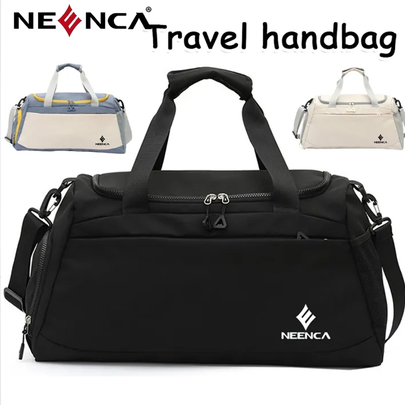 NEENCA กระเป๋าเดินทางความจุขนาดใหญ่วัสดุไนลอนหนากันน้ําพร้อมกระเป๋าซิปขนาดเล็กและหลายช่อง
