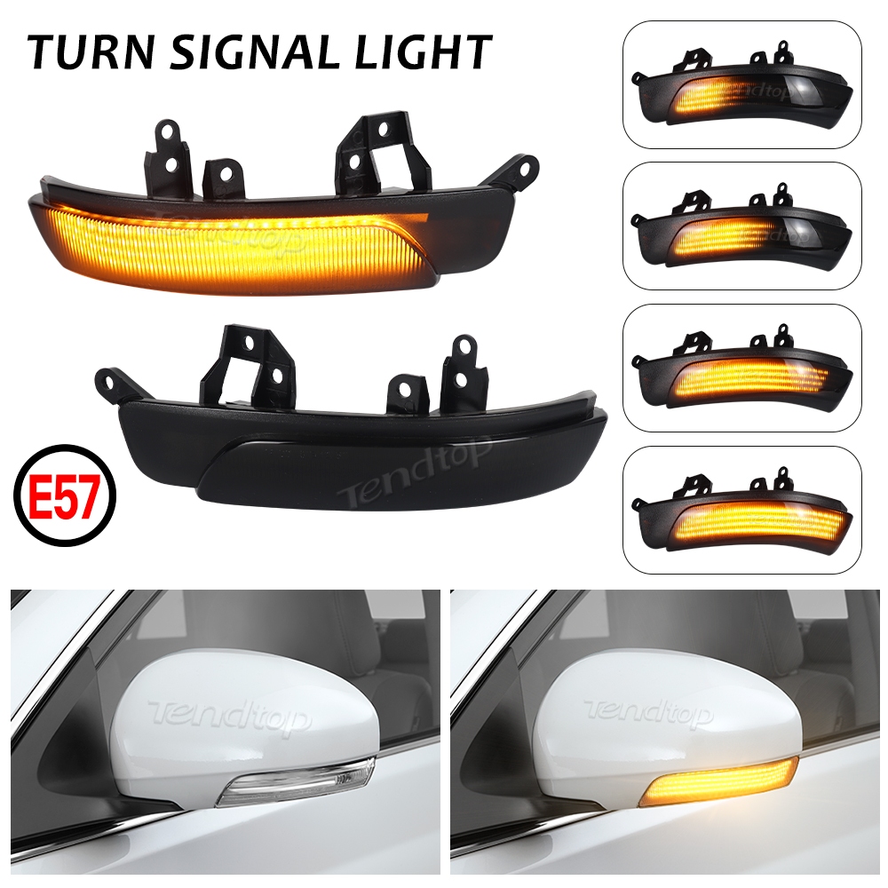 2ชิ้นสีเหลือง ไฟเลี้ยวแบบไดนามิกกระจกมองหลังไฟแสดงสถานะสํ Toyota WISH PRIUS REIZ/MARK X/CROWN/AVALON