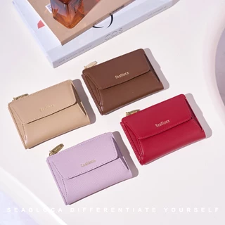 SeaGloca Soft Pastels Chic Bifold พร้อม Golden Snap & Zippered กระเป๋าจับคู่สําหรับผู้หญิงไม่มี 54