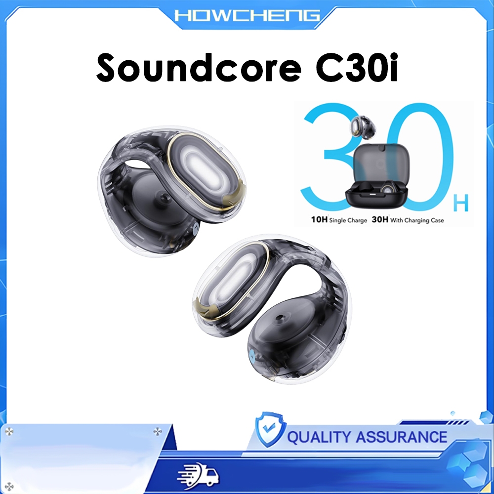 Soundcore C30i หูฟังแบบคลิปเปิดหูน้ําหนักเบาขนาดเล็กที่เป็นมิตรสําหรับเล่น 30H, IPX4