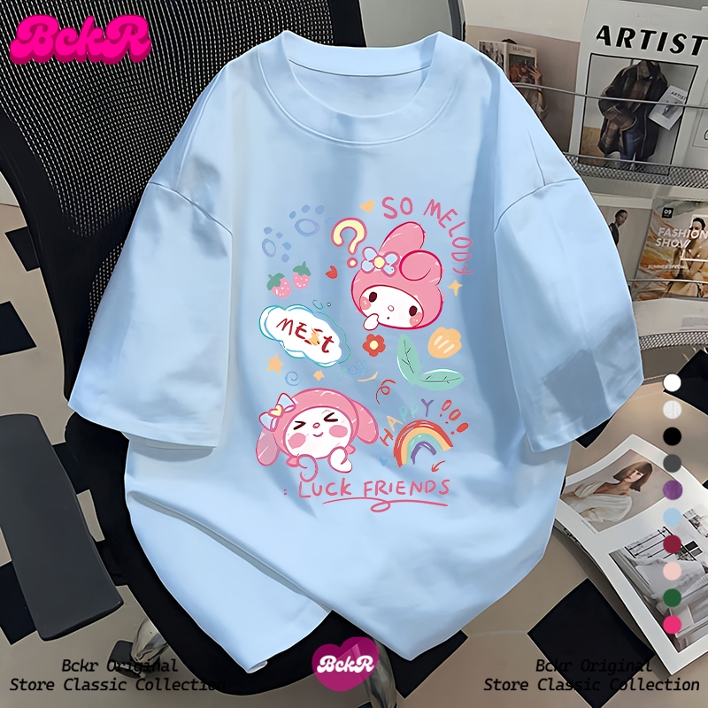 【จัดส่งตลอด 24 ชั่วโมง】🔥BCKR น่ารัก ลายกระต่าย คอกลม เสื้อ🐰เฉพาะกลุ่ม oversize เสื้อผญ เสื่อยืดYG189