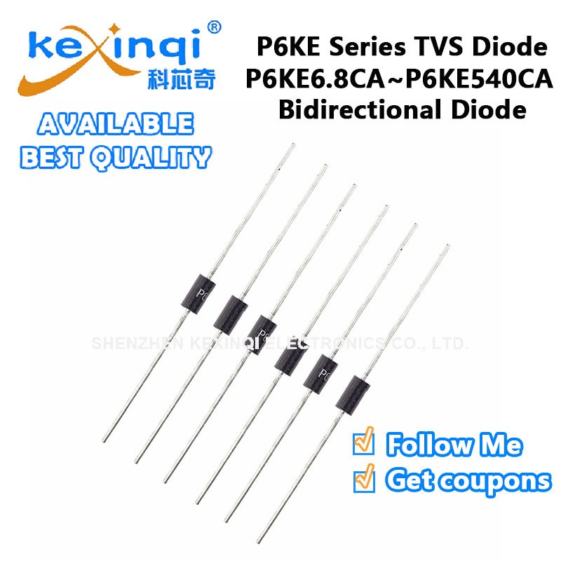 (20 ชิ้น) ทีวีไดโอด P6KE P6KE20CA P6KE6.8CA P6KE10CA P6KE47CA P6KE22CA P6KE100CA P6KE220CA P6KE510CA