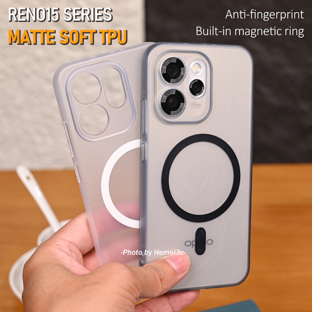 สําหรับ OPPO Reno 15 Pro Max 5G ปลอก Matte Soft TPU เคสโทรศัพท์ฝาครอบ
