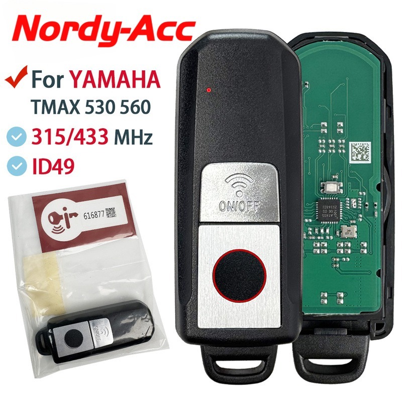 กุญแจรถจักรยานยนต์สําหรับ YAMAHA T-MAX TMAX530 TMAX560 530 560 2017-2023 Key Fob ID49 ชิป 315/433Mhz
