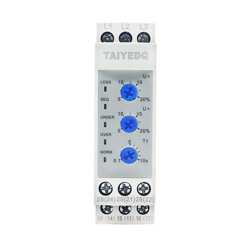 AD6-605W Din Rail 380V แรงดันไฟฟ้าเกินป้องกันแรงดันไฟฟ้าแรงดันไฟฟ้ารีเลย์แรงดันไฟฟ้า 2NO2NC รีเลย์ป้