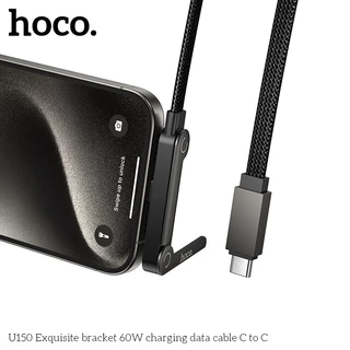 hoco. U150 สายชาร์จเร็ว PD60W Fast Charging Data Cable Type C to Type C สายชาร์จส่งข้อมูล สายถักแบบวงเล็บ 90 องศา