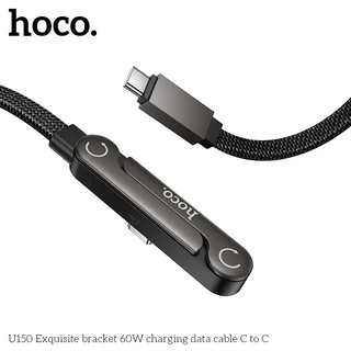 hoco. U150 สายชาร์จเร็ว PD60W Fast Charging Data Cable Type C to Type C สายชาร์จส่งข้อมูล สายถักแบบวงเล็บ 90 องศา