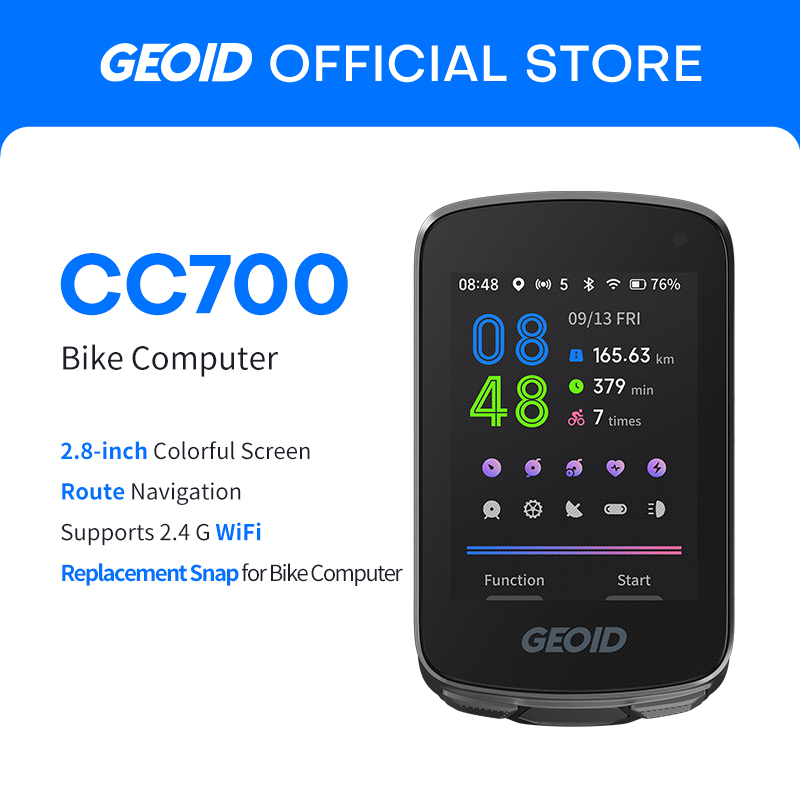 GEOID CC700 GPS จักรยานคอมพิวเตอร์ 2.8 นิ้วเส้นทางนําทางจักรยาน Speedometer WIFI เครื่องวัดระยะทางขี่จักรยาน