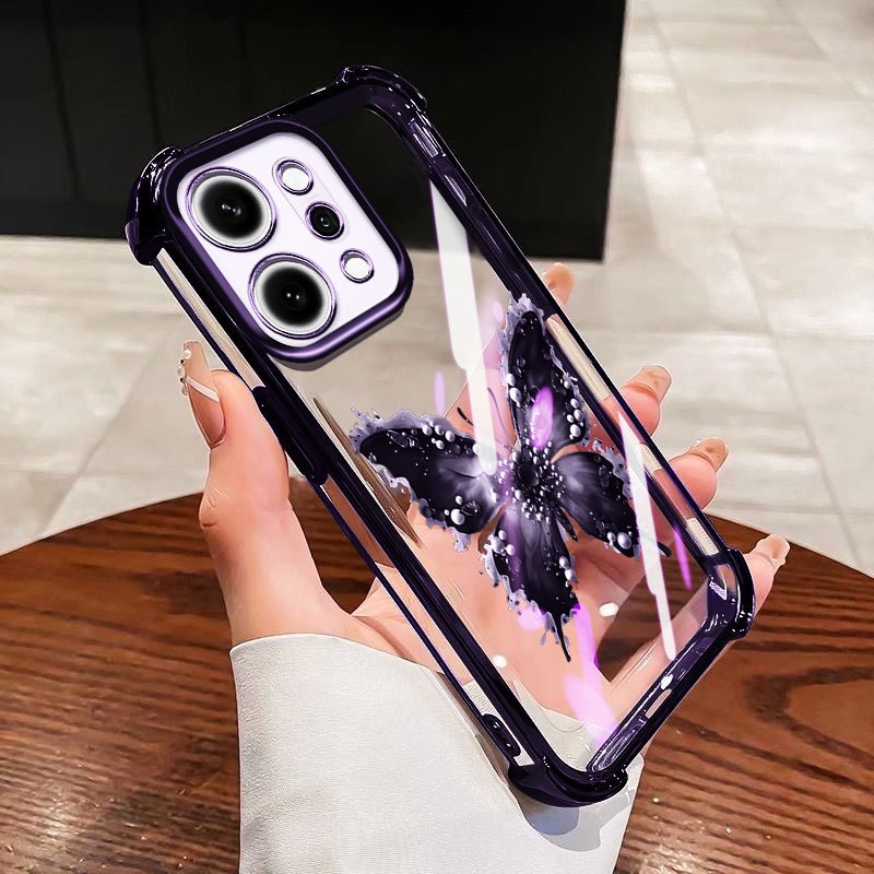 VRQR สําหรับ Oppo Reno14 Reno15 F 5G Reno 14 15 Pro 5G 14F 15F ผีเสื้อที่มีสีสันขนาดใหญ่กันกระแทกเคส