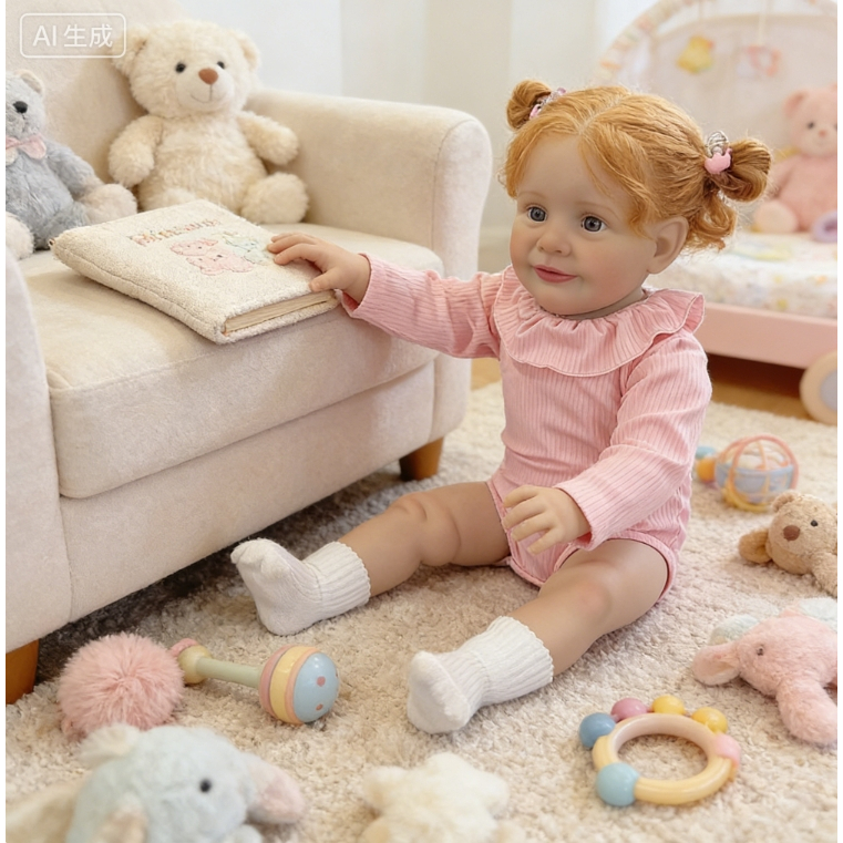 NPK 26 รอบคอจริง 3D ผิว Visbile หลอดเลือดดํา Handmade Reborn Zoe เหมือนจริง Soft Touch Cuddly ตุ๊กตา