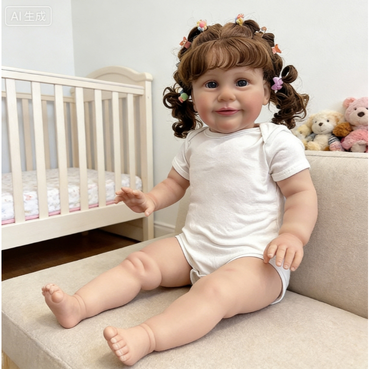 NPK 26 รอบคอจริง 3D ผิว Visbile หลอดเลือดดํา Handmade Reborn Zoe เหมือนจริง Soft Touch Cuddly ตุ๊กตา