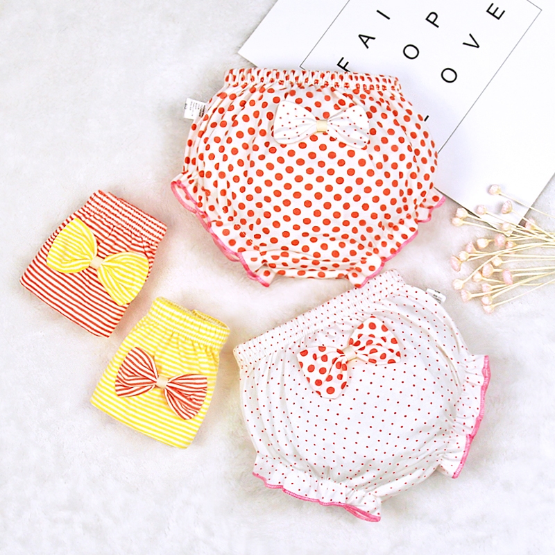 Adabaobao® ᵗʰ เด ็ กตามฤดูกาลขายร ้ อนผ ้ าฝ ้ าย 100 % เด ็ กผู ้ หญิงชุดชั ้ นใน 0 - 4 Y กางเกงชั ้ นในกางเกงน ่ ารักตุ ๊ กตาหมีพิมพ ์ กางเกงขาสั ้ นนีออน