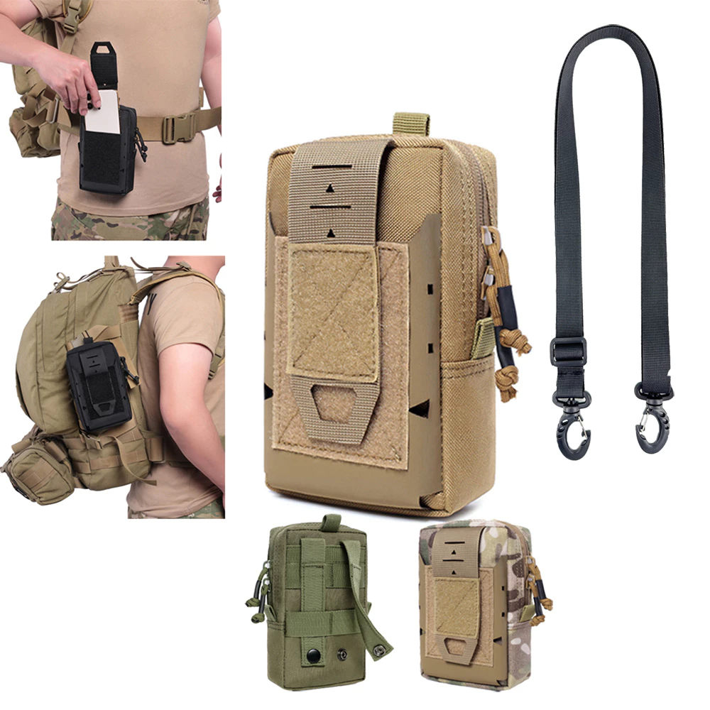 กระเป๋าคาดเอว Molle 1000D อเนกประสงค์ กระเป๋าใส่โทรศัพท์มือถือ EDC พร้อมสายคล้องไหล่