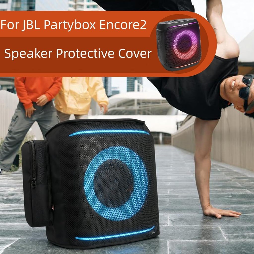 เคสกันฝุ่นพร้อมกระเป๋าอุปกรณ์เสริมด้านข้างสําหรับ JBL Partybox Encore 2