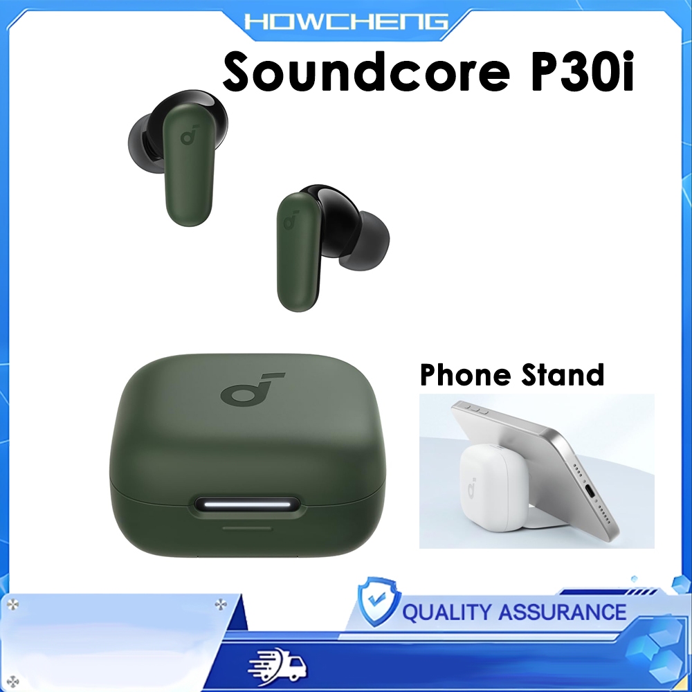 Soundcore P30i ANC หูฟังตัดเสียงรบกวนที่แข็งแกร่ง, 45H Playtime 2-in-1 Case & Phone Stand