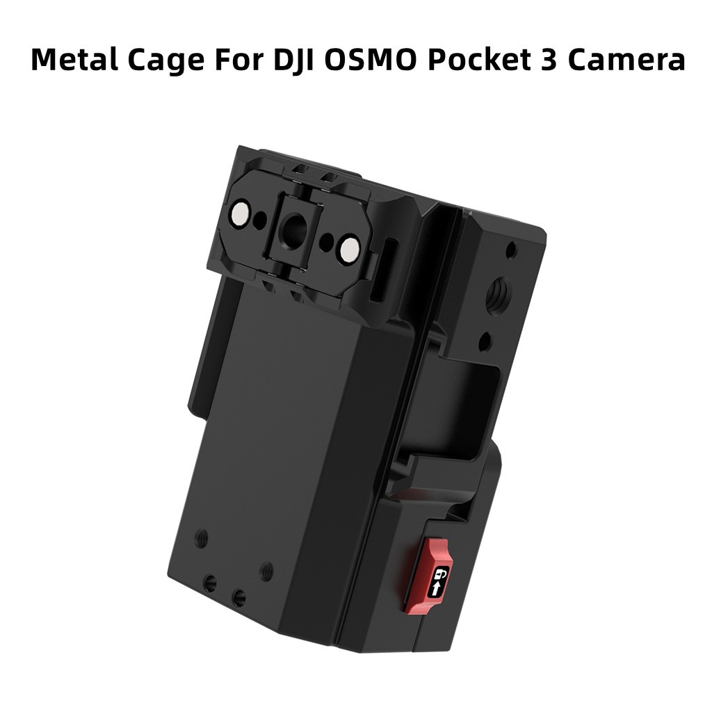 FEICHAO สําหรับ DJI OSMO Pocket 4 / Pocket 3 กล้อง Quick Release กรอบขยายแม่เหล็กกรงกล้อง 1/4 Arri Hole