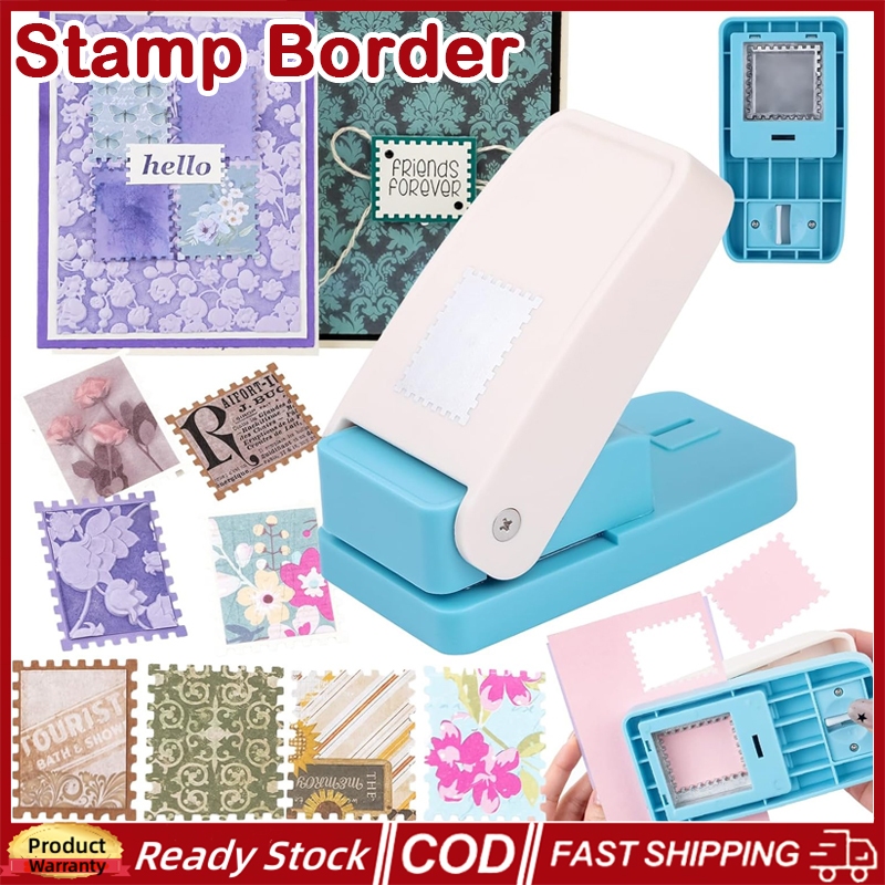 🚀ส่งจากไทย🚀 2PCS ใหม่แสตมป์รูปร่าง Craft Punch ลายนูนเครื่อง Square Hole Punch ฟัน Puncher Embosser Handmade สมุดภาพอุปกรณ์