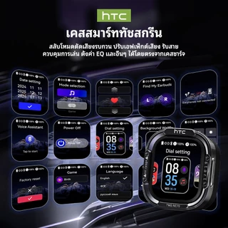 HTC NE70 หูฟังแปลภาษาด้วย AI Bluetooth 6.0 รองรับ 134 ภาษา หน้าจอ LCD อัจฉริยะ คุณภาพเสียงเบสหนักแน่นแบบ TWS ไมโครโฟน การโทรแบบ HD หูฟังสำหรับออกกำลังกาย กันน้ำระดับ IPX5