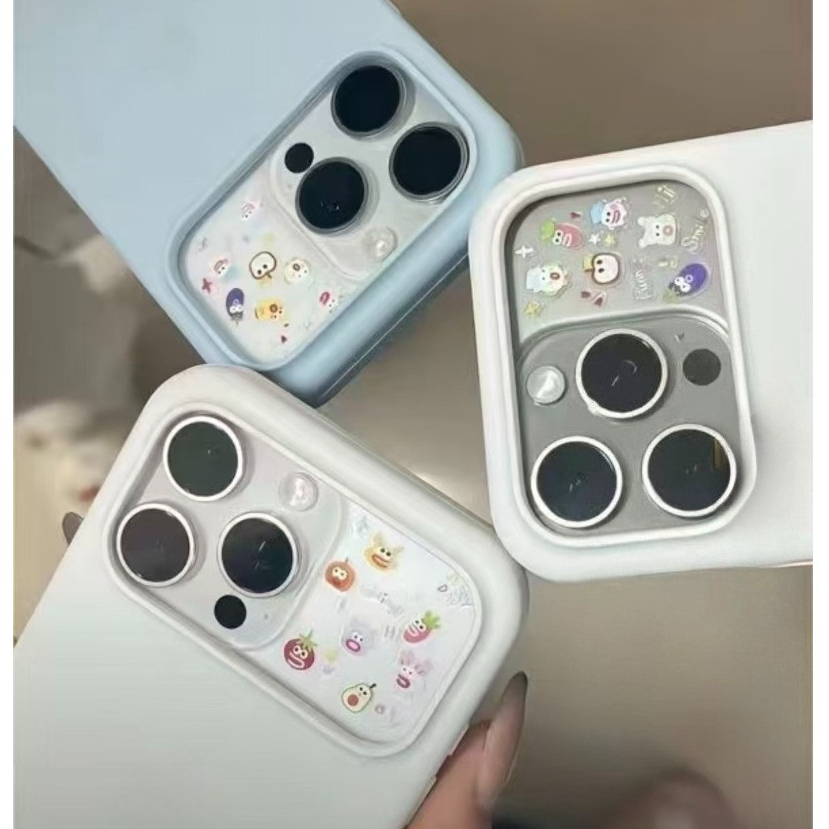 สีทึบ Matte Tpu ซิลิโคนนุ่มขนาดใหญ่กล้อง Cutout เคสโทรศัพท์สําหรับ IPhone 13 14 15 16 Pro Max