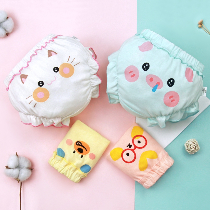 Adabaobao® ᵗʰ กางเกงชั้นในเด็ก Bargain 0-4Y baby Girl Undies Panty COD น่ารักผ้าฝ้าย 100% เด็ก boxergirl การ์ตูนกางเกงเด็ก