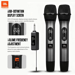 JBL ไมโครโฟนไร้สาย เจบีแอล เหมาะสําหรับลําโพงขนาด 6.5 มม. ไมโครโฟนไร้สายแบบชาร์จไฟได้วัสดุโลหะ