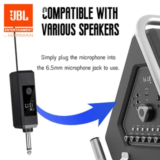 JBL ไมโครโฟนไร้สาย เจบีแอล เหมาะสําหรับลําโพงขนาด 6.5 มม. ไมโครโฟนไร้สายแบบชาร์จไฟได้วัสดุโลหะ
