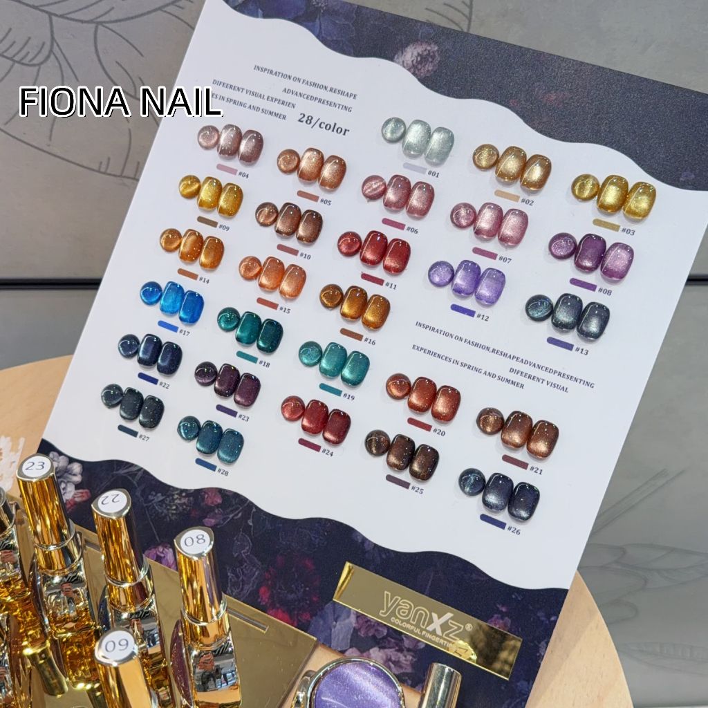 พร้อมส่ง YANXZ 28 สี ชุดสีแฟลชลูกแก้ว 28 สี สไตล์หรูหราสุด แบรนด์ YANXZ 28 สี มาพร้อมตารางแสดงสี + แท่นวางสีให้