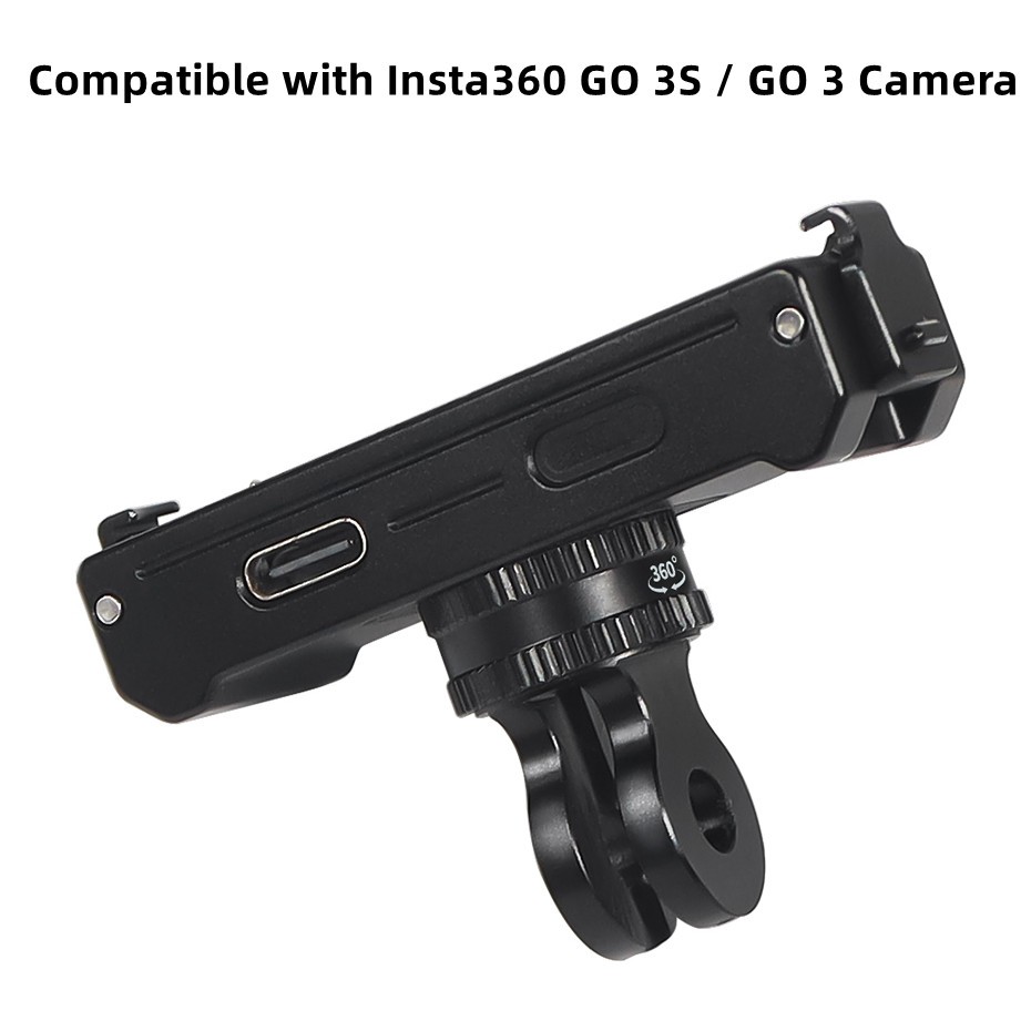 BGNING เข้ากันได้กับกล้อง Insta360 GO 3 / GO 3S Quick Release ติดตั้งฐานแม่เหล็กอะแดปเตอร์ Type C ชาร์จ