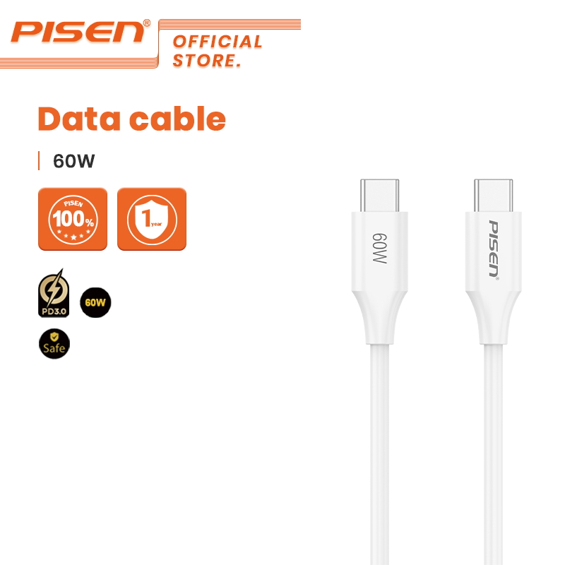 PISEN PD100W PD60W Type C to Type C Cable Fast Charger PD01 PD02