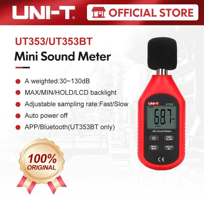Uni-t UT353 UT353BT เครื่องวัดระดับเสียงขนาดเล็ก 30~130dB การถ่วงน้ําหนัก
