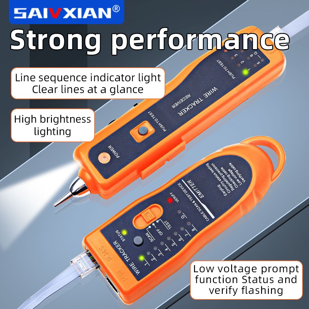 XQ350 Multifunctional Network Cable Tester ค้นหาสายแลน RJ45/RJ11 ใช้งานง่าย
