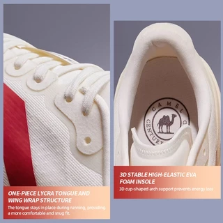 CAMEL SPORTS รองเท้าวิ่งแผ่นคาร์บอนหนากลางแจ้งสําหรับผู้ชายและผู้หญิงเบาะระบายอากาศแบบสบาย ๆ