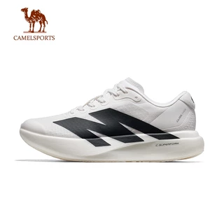 CAMEL SPORTS รองเท้าวิ่งแผ่นคาร์บอนหนากลางแจ้งสําหรับผู้ชายและผู้หญิงเบาะระบายอากาศแบบสบาย ๆ