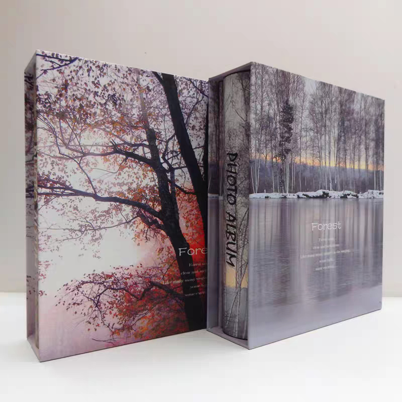4ร อัลบั้มรูป 300 ภาพ 4x6 นิ้วหนังสืออัลบั้มสําหรับ 6 นิ้ว 300 ชิ้นพร้อมกล่องเก็บของรูปแบบวันฤดูหนาว