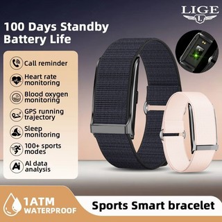 LIGE Screenless Bracelet Blood Pressure Monitoring Fitness Tracking Waterproof Sports for Men and Women