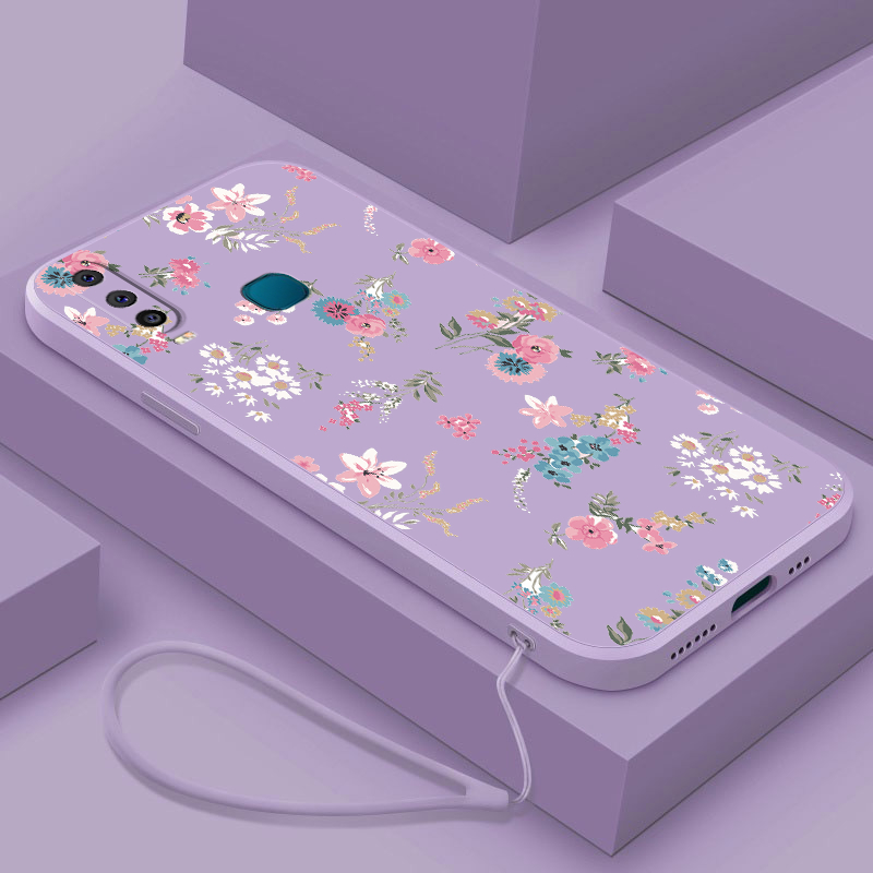 Vivo 1901 1902 1904 1906 V2254 V2206 V2207 V2203 1935 1938 Beauty Flowers Mobile Case Candy Floral C