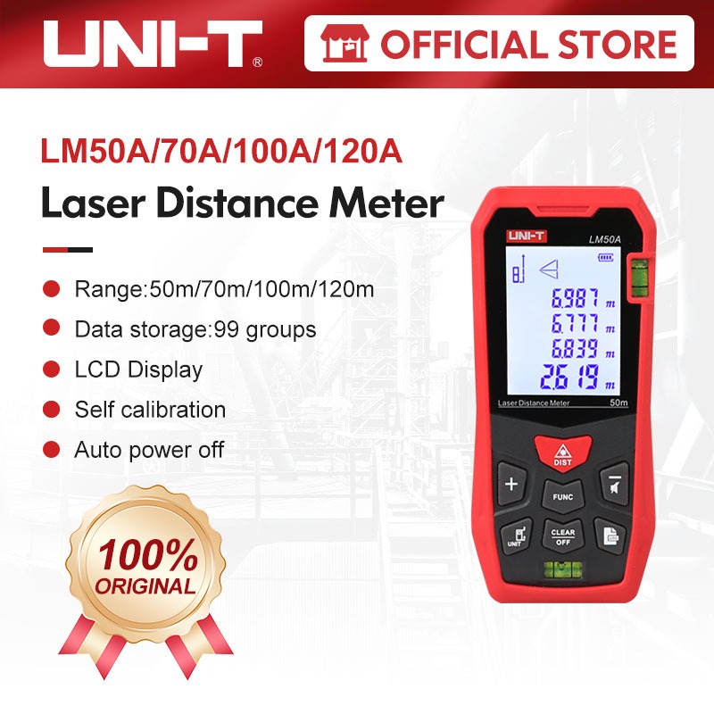 Uni-t เครื่องวัดระยะทางเลเซอร์ดิจิทัล LM50A LM70A LM100A LM120A