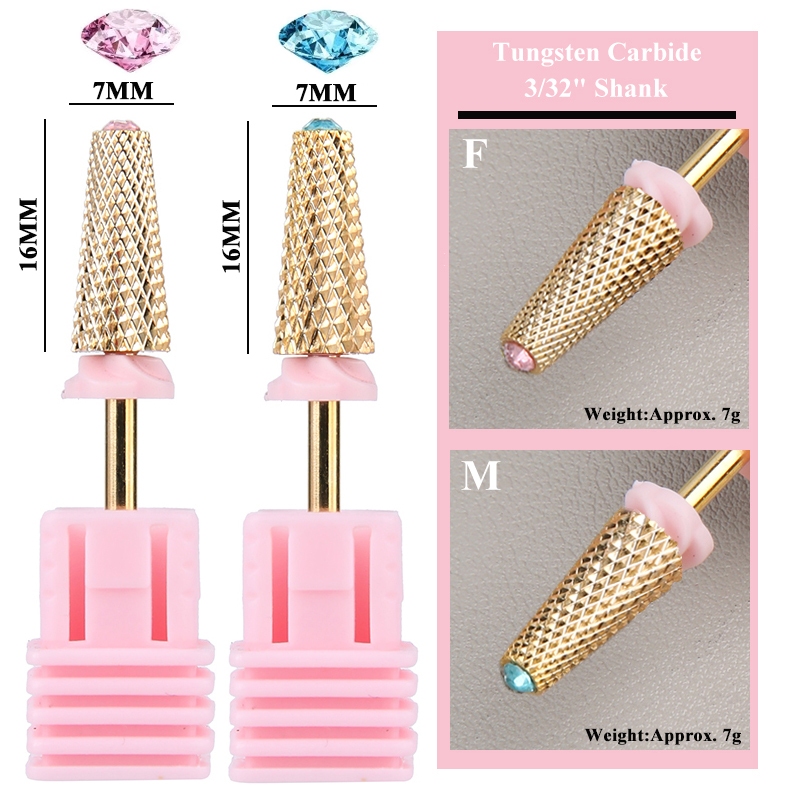 1ชิ้นคาร์ไบด์ทังสเตนเล็บบิตทําเล็บมือไฟฟ้ามิลลิ่งตัดเจาะสําหรับอย่างรวดเร็วลบอะคริลิฮาร์ดเจลเล็บเท้าเล็บเครื่องมือ