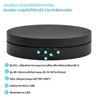 INSMART แท่นหมุนโชว์สินค้า 3อิน1 ปรับความเร็ว 360องศา ไม่ติดขัด การควบคุมระยะไกล เสียงเงียบ