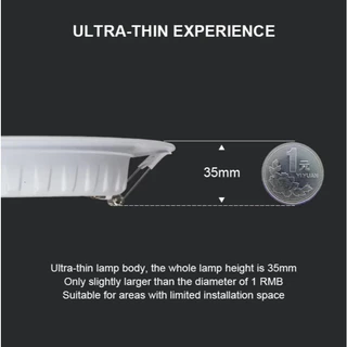 ไฟดาวน์ไลท์ ดาวน์ไลท์ LED 3 สี ไฟled 6/9/12/18W แบบบาง หลอดไฟ กลม 2.5/3.5/4/6'' ไฟเพดาน