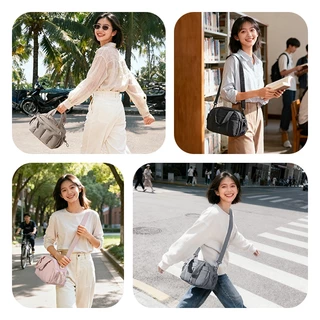 BAGSMART Hobo Handbag ขนาดเล็กสำหรับผู้หญิง สะพายได้หลายสไตล์ สำหรับการท่องเที่ยวและการออกกำลังกาย