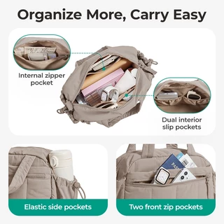 BAGSMART Hobo Handbag ขนาดเล็กสำหรับผู้หญิง สะพายได้หลายสไตล์ สำหรับการท่องเที่ยวและการออกกำลังกาย