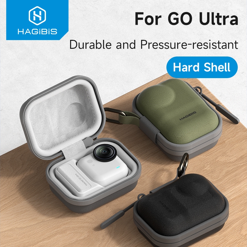 Hagibis กระเป๋าถือสําหรับ Insta 360 GO Ultra แบบพกพากระเป๋าเดินทางกระเป๋า Hard Shell สําหรับ Insta360 GO ultra Action กล้อง